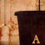 "Three Tries" (detail 1); Hand-colored inkjet photograph on tea bags, mounted on wood; 20" x 24" x 1.5"; 2010